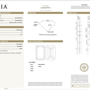 BOUCHERON Signed Ring With Bezel Set GIA Certified 2.09 Carat Emerald Cut E/SI1 Diamond and Trillion Side Stones image 8