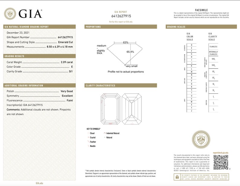 BOUCHERON Signed Ring With Bezel Set GIA Certified 2.09 Carat Emerald Cut E/SI1 Diamond and Trillion Side Stones image 8