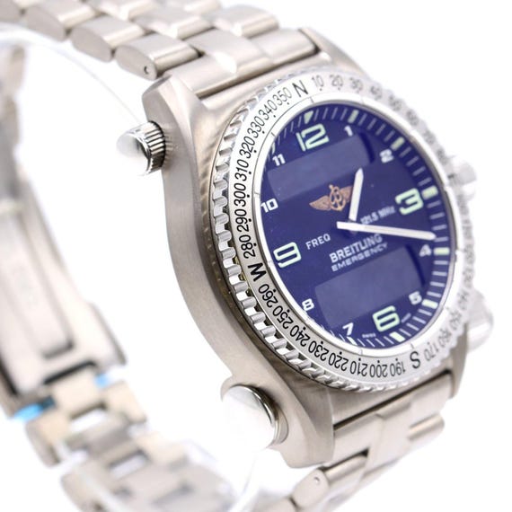 Breitling Emergency Reference E56321 Titanium Bla… - image 4