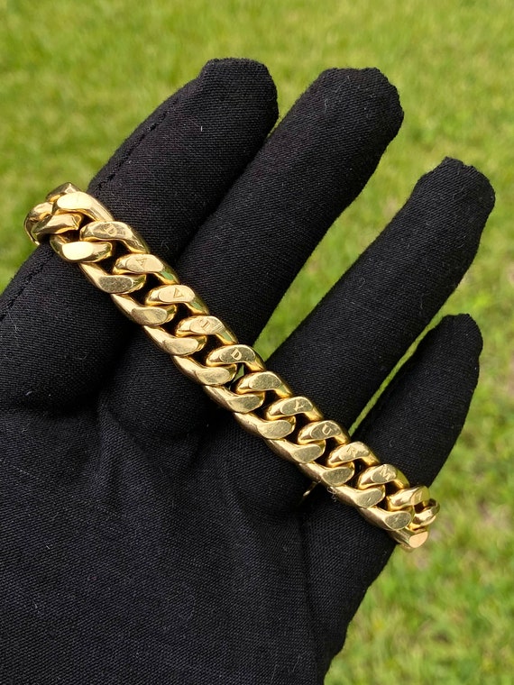 18k Gold David Yurman Cuban Link Bracelet, David Yurm… Gem
