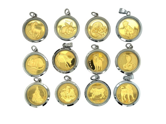 24k Gold Zodiac Pendant / 24k Pure Gold Chinese Z… - image 3