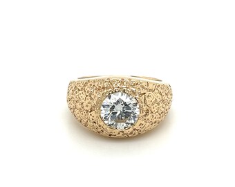 Anello Uomo Lusso In Argento 935 Con Citrino Giallo 6ct E Diamanti Lab-grown - Florence - Foto 2