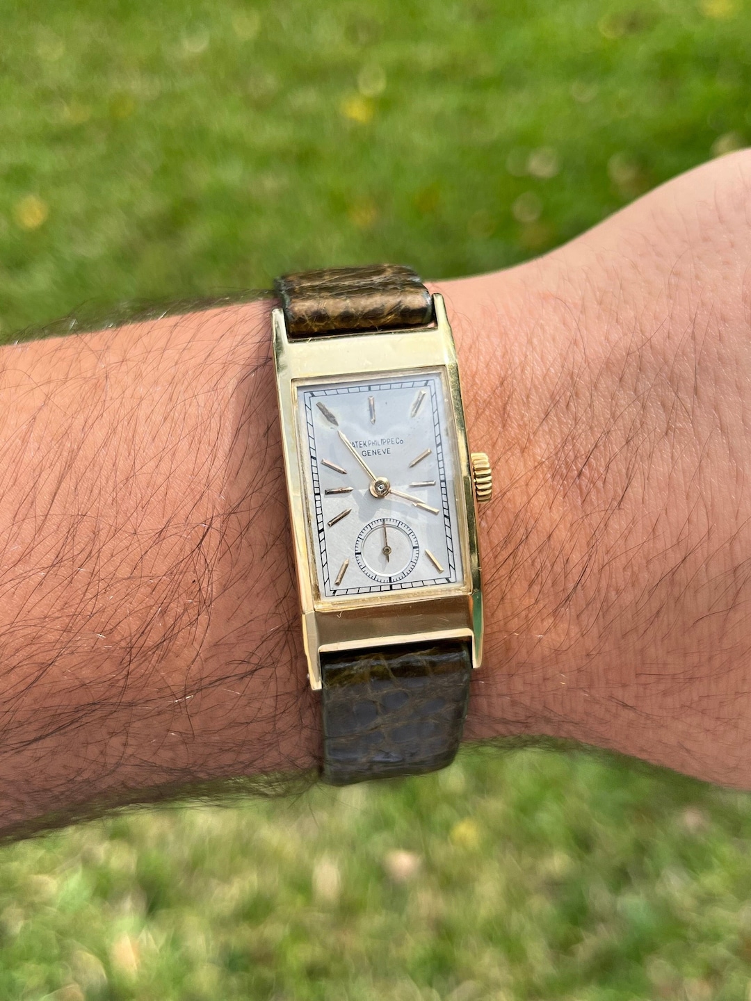Patek Philippe Geneve 425J tegolino Wrist Watch Vintage Patek Philippe 1950 s Watch 18k Gold With Original Box Manual Wind Chronograph Etsy