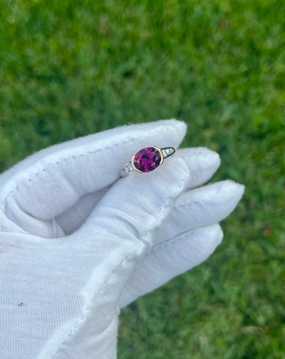 Vintage 3.5 Carat Oval Cut Pinkish-Red Rubellite T