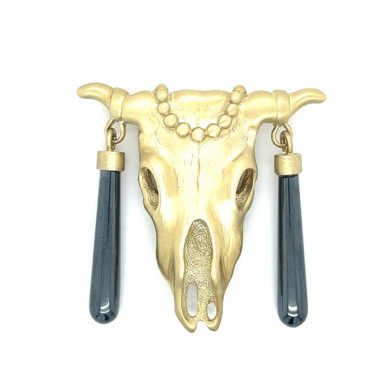 14K Yellow Gold "MIGNON FAGET" signed Dead Bull B… - image 1