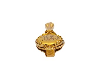 Vintage Retro Era Lorgnette Glasses With 14K Yellow Gold