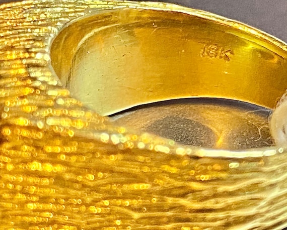 Vintage Diamond and Gold Mens Pinky Ring, Diamond… - image 10