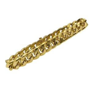 18k Gold David Yurman Cuban Link Bracelet, David Yurman 18k Solid Gold Cuban link Bracelet, Cuban Link David Yurman Bracelet 8 inch, 11.5mm
