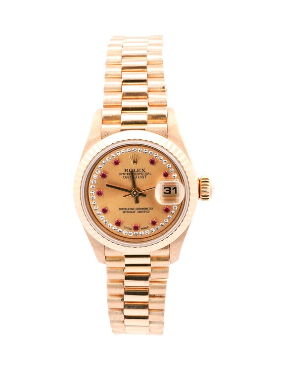 Rolex President Datejust 69178 Ladies 26mm Ruby Diamond Dial  display picture 1