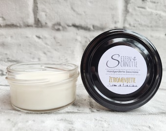 Deocreme/Deo "Zitronenjette"(Lemon Fresh) 50g Glastiegel vegan ohne alu plantbased Natrondeo Deodorant Hamburg Geschenk