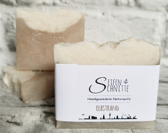 Naturseife/Seife "Elbstrand" (Coconut)90g, vegan und palmölfrei,handmade soap,natural soap