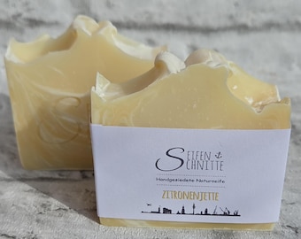 Naturseife/Seife "Zitronenjette"(Lemon Fresh)90g vegan und palmölfrei Hamburg Manufaktur Seifenmanufaktur Geschenk