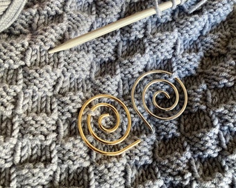 Cable needle spiral spiral needle stitch marker knitting Knitting needle spiral