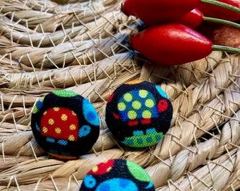 Fabric button turtle turtles 20.5 or 28 mm button... fabric covered button turtles turtle