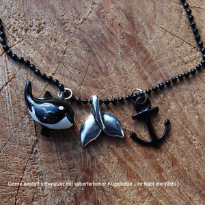 Cadena de bolas.. Orca, Fluke, Ballena Ancla... Cadena.... Ballchain.... Ballena imagen 2