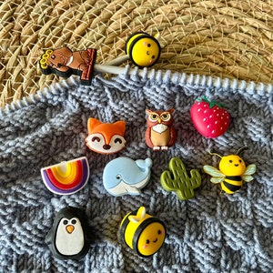 Stitch stopper knitting needle stopper knitting knitting needle protector strawberry fox lemon frog penguin whale bee dachshund dog elephant giraffe
