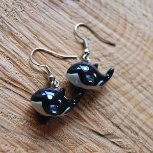 Earrings Whale Orca Earrings whale killewhale earhooks ocean image 3