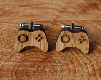 Manschettenknöpfe Holz Spielkonsole Gamepad Cufflinks Manschettenknopf Cufflink wooden controler