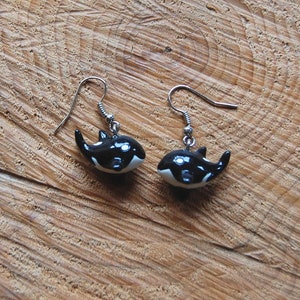 Earrings Whale Orca Earrings whale killewhale earhooks ocean image 2