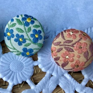 Fabric button forget-me-not 3 colors 20.5 mm fabric covered button fabric covered button forgot-me-not 4 colors image 2