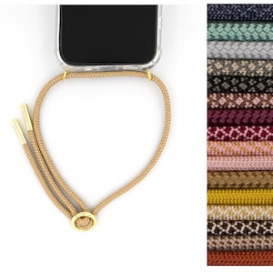 Chaîne courte pour téléphone portable avec étui, dragonne pour téléphone portable avec étui, bracelet pour téléphone portable avec cordon interchangeable, dragonne pour téléphone portable à changer en argent ou en or