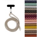 Universal cell phone chain with carabiner and optional with patch with interchangeable cord cell phone strap in many colors product logo