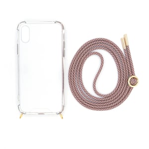Mobile phone chain with case for hanging around the neck with interchangeable cord. Mobile phone strap can be changed in silver or gold image 10