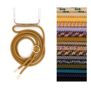 Pour chaîne de téléphone portable Google Pixel 5 dans de nombreuses couleurs sangle de téléphone portable avec étui à suspendre autour du cou en argent ou or de Pink Cinnamon