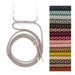Mobile phone chain with case case for hanging with interchangeable cord mobile phone strap for changing in silver or gold 