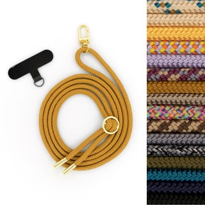 Chaîne de téléphone portable universelle avec mousqueton et en option avec patch pour accrocher avec cordon interchangeable dragonne de téléphone portable pour changer