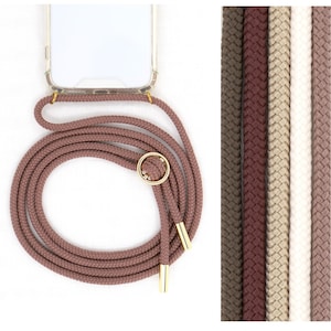 Chaîne pour téléphone portable avec étui à accrocher autour du cou avec cordon interchangeable dragonne pour téléphone portable à changer en argent ou en or