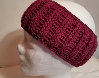 Headband in dark red