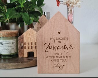 Holzhaus "Wunschmotiv" 10 x 14,5 cm / Geschenk für jeden Anlass