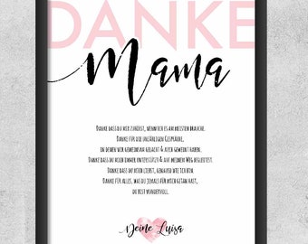 Print "Danke Mama" 21 x 29,7 cm