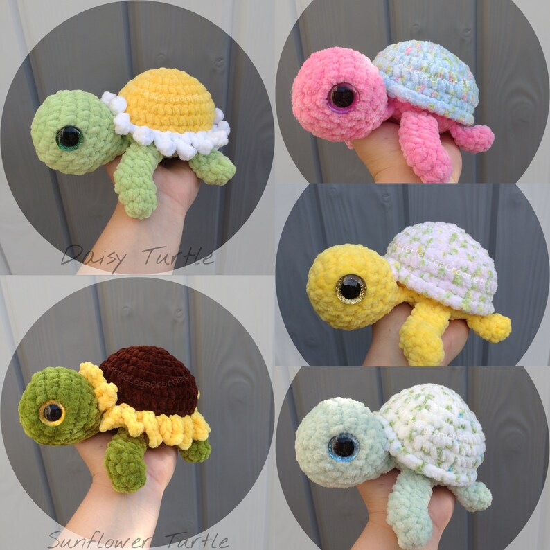 Handmade Crochet Turtles Amigurumi Plushies Etsy