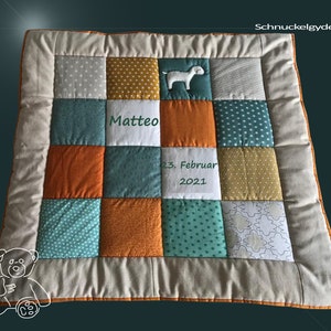 Crawling blanket with name, baby blanket, crawling blanket with name Matteo patchwork blanket, personalized