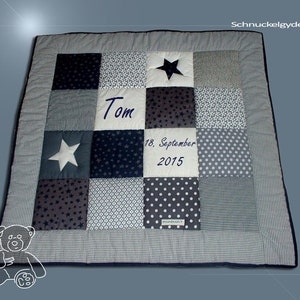 Crawling blanket with name, baby blanket, crawling blanket with name Tom patchwork blanket, personalized