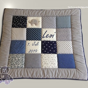 Crawling blanket with name, baby blanket, crawling blanket with name Levi patchwork blanket, personalized
