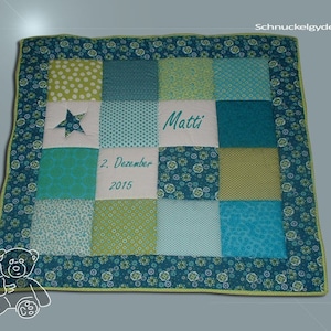 Crawling blanket with name, baby blanket, crawling blanket with name Matti patchwork blanket, personalized