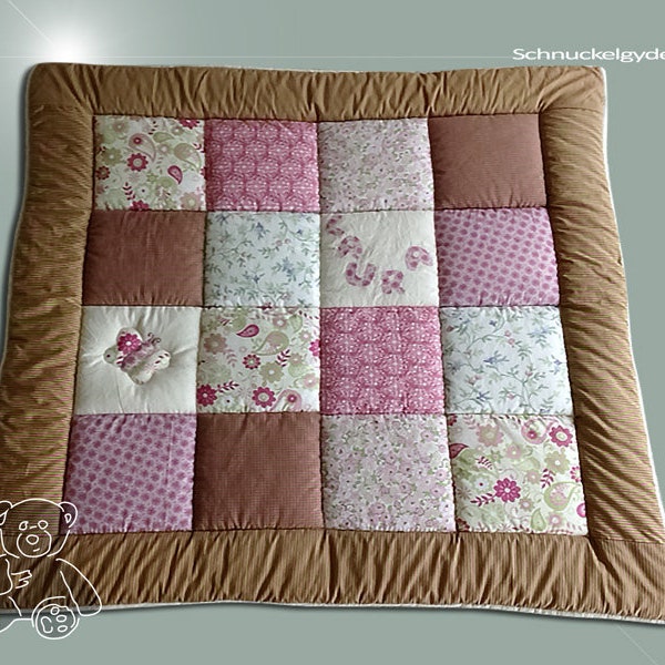 Crawling blanket with name, baby blanket, crawling blanket with name Laura patchwork blanket, personalized