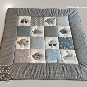 Crawling blanket with name, crawling blanket with name, baby blanket, patchwork blanket, personalized
