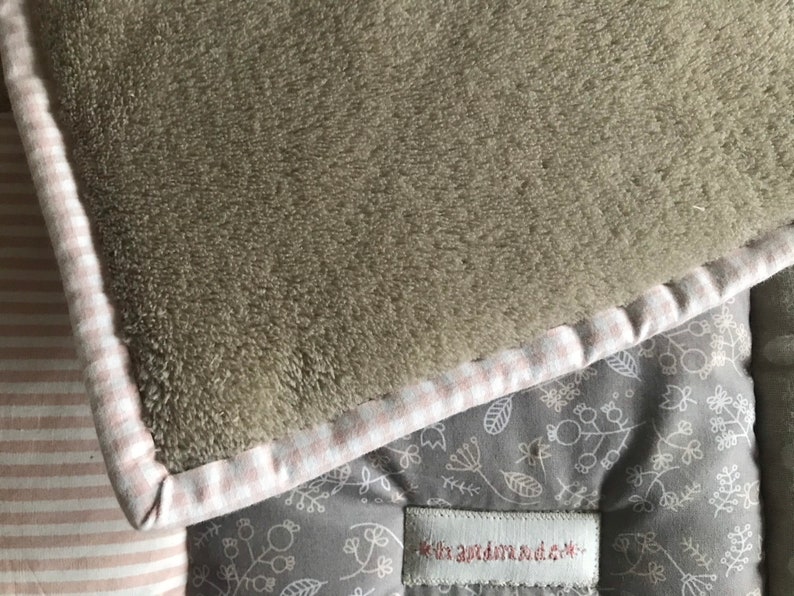 Crawling blanket with name, individual baby blanket HANNAH patchwork blanket, personalized image 3