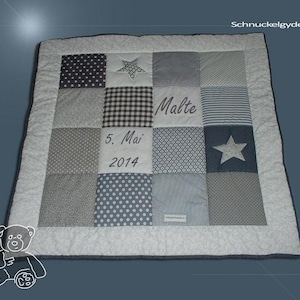 Crawling blanket with name, baby blanket, crawling blanket with name, Malte patchwork blanket, personalized