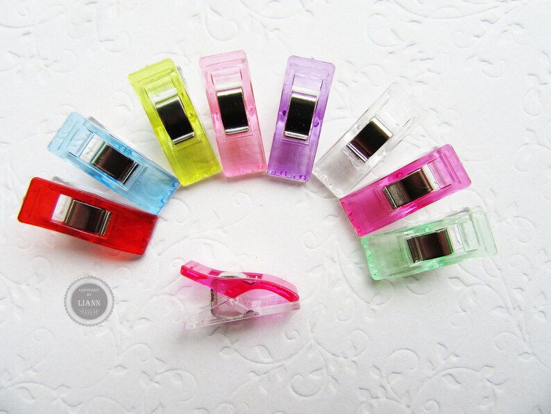 ab 3,75 Euro: Wonder Clips 10 oder 20 rote oder bunte Stoffklammern image 2