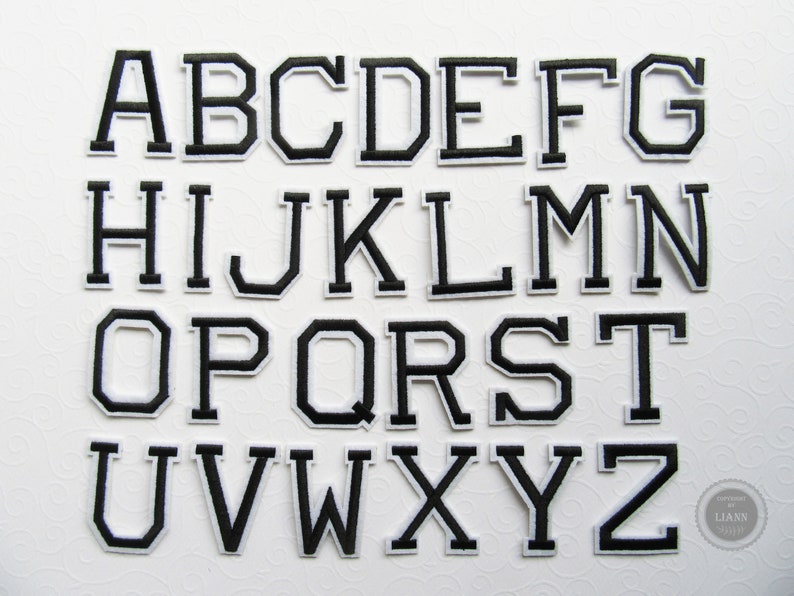 Stickerei-Buchstaben zum Aufbügeln A-Z, Set oder einzeln Bild 3