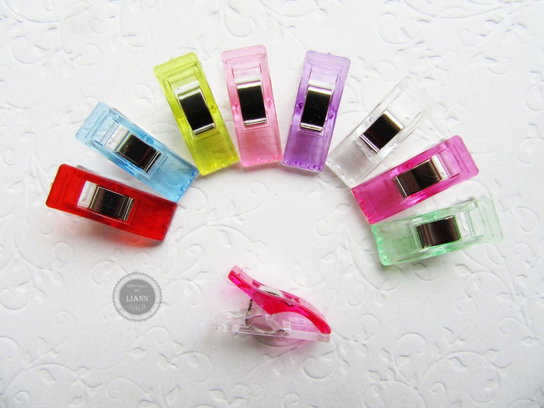 ab 3,75 Euro: Wonder Clips 10 oder 20 rote oder bunte Stoffklammern image 1