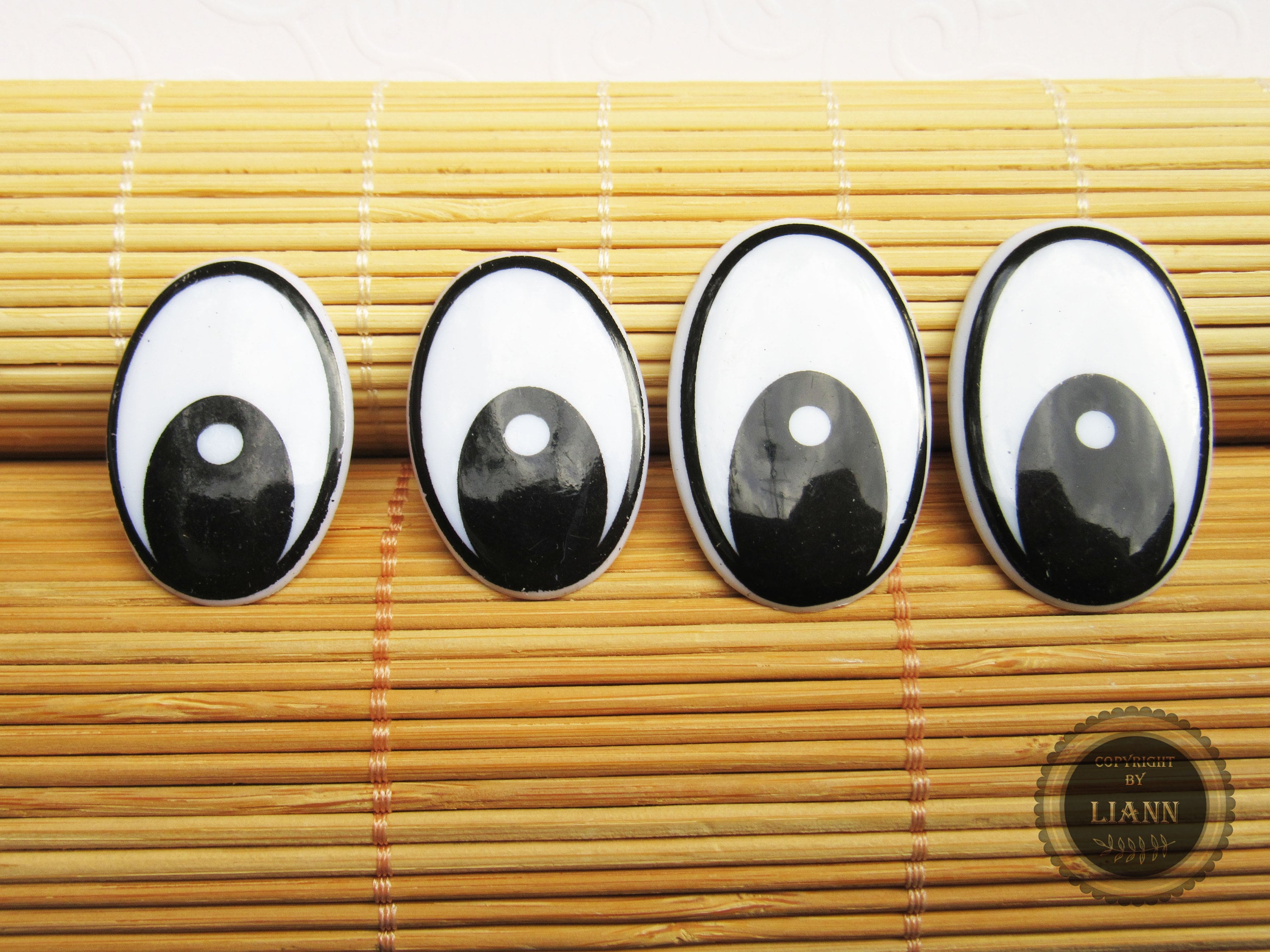 「das deutsche auge」 4 / 6 Ovale Comic Augen Sicherheitsaugen 26 X 39 Mm, 23 X 35