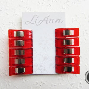 ab 3,75 Euro: Wonder Clips 10 oder 20 rote oder bunte Stoffklammern 10 x rot