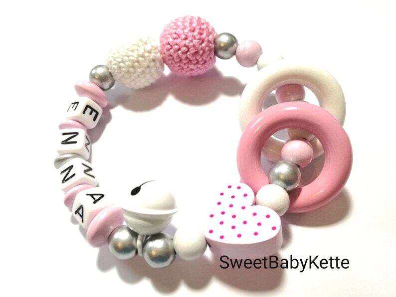 Schnullerkette mit Namen Girl Boy 2018 2019 rosa blau