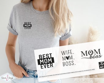 Bügelbilder Set - Mom Boss